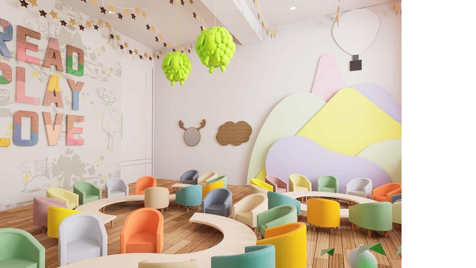 Classroom pastel theme area